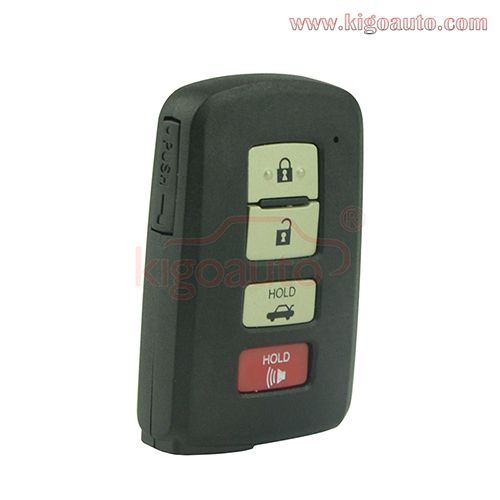 Smart key case 4 button for Toyota Silver pad