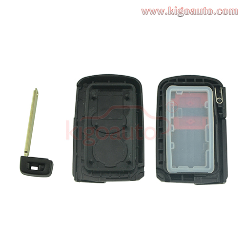 Smart key case 2 button for Toyota Silver pad