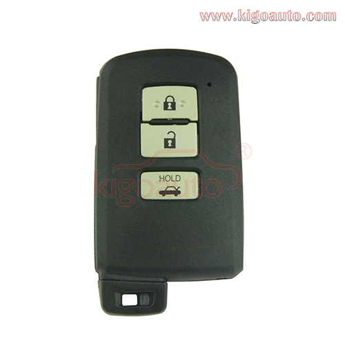 Smart key case 3 button for Toyota Silver pad