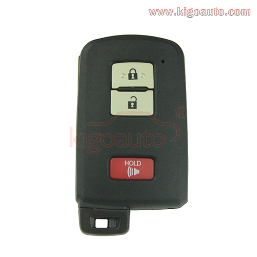 Smart key case 3 button for Toyota Silver pad