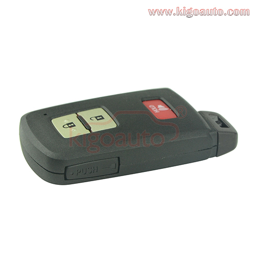 Smart key case 3 button for Toyota Silver pad