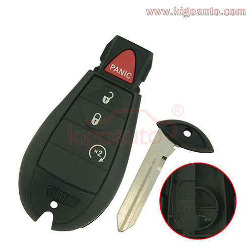 FCC GQ4-53T fobik key shell 4 button for Jeep Cherokee 2014 2015