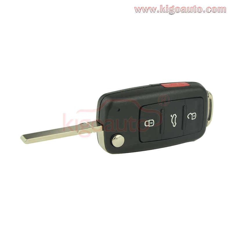 PN 5K0837202AE remote key 315Mhz ID48 chip 3 button with panic HU66 blade for VW Beetle CC Eos Golf GTI Jetta Passat Tiguan 2012-2016 FCC NBG010180T