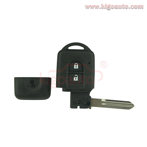 Smart Card key shell case 2 button for Nissan Micra