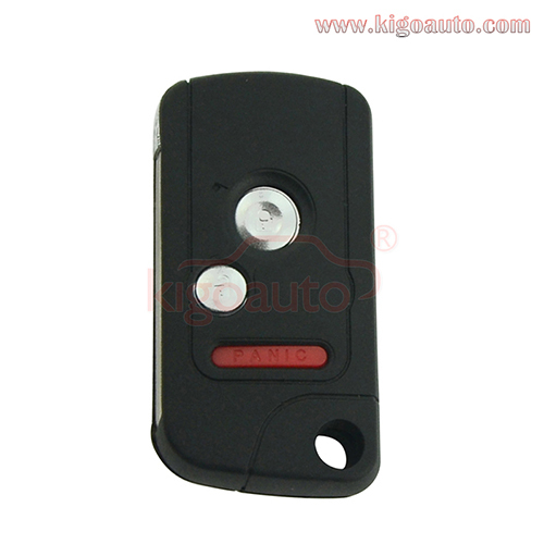 Refit remote key shell 2 button with panic for Honda Odyssey Ridgeline Fit 2006 2007 2008 2009