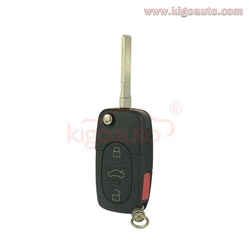 Remote key shell 3 button with panic for Audi A4 A6 A8 S4 TT flip Case