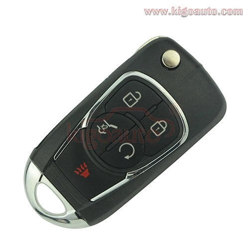 Refit key shell 4 button with panic for Chevrolet Buick flip key case