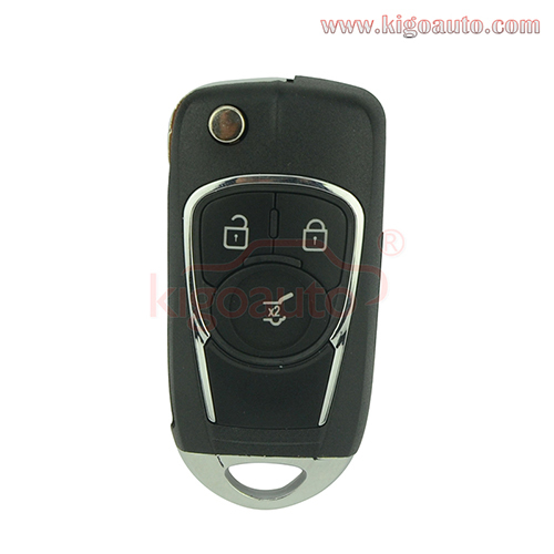 Refit key shell 3 button for Chevrolet Buick flip key case