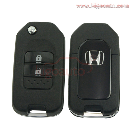 Refit flip remote key case shell for Honda 2 button