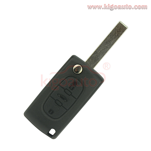 CE0523 Flip key 3 button middle trunk HU83 blade 434Mhz with ID46 PCF7941 chip ASK for Peugeot 207 307 407 807 Citroen C2 C3 C4 C5 C8 