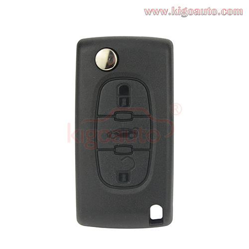 CE0523 Flip key 3 button middle trunk HU83 blade 434Mhz with ID46 PCF7941 chip ASK for Peugeot 207 307 407 807 Citroen C2 C3 C4 C5 C8 