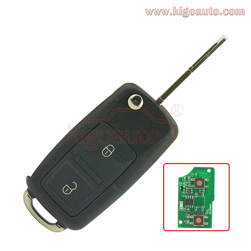 Flip key 2 button 433Mhz NE72 blade for Peugeot Citroen