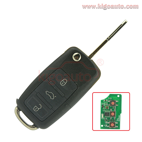 Flip key 3 button 433Mhz NE72 blade for Peugeot Citroen