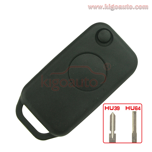 Filp key shell 1 button HU64/HU39 blade for Mercedes Benz ML320 C230 S500 E420 SL500 300SL 600SEL 600SEC 1993-2003