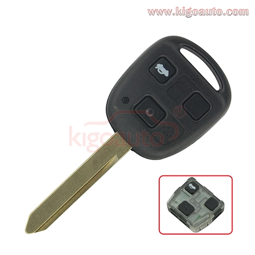 DENSO 736670-A Remote key 3 button TOY47 for Toyota Avensis 2004-2009 PN 89071-05010