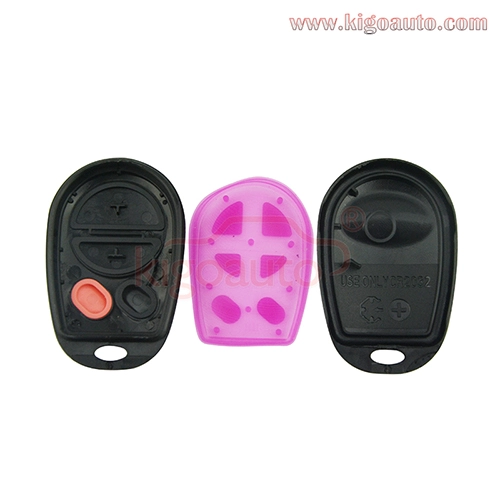 Remote fob case 4 button for Toyota Highlander Sequoia Sienna