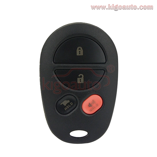 PN 89742-AE020 Remote fob 4 button 315Mhz for Toyota Highlander Sequoia Sienna FCC GQ43VT20T