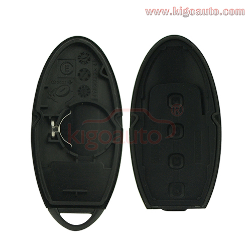 FCC KR55WK48903 Smart key case 4 button for Nissan key shell (with notch)