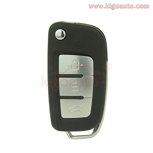 Flip key shell 3 button for Geely