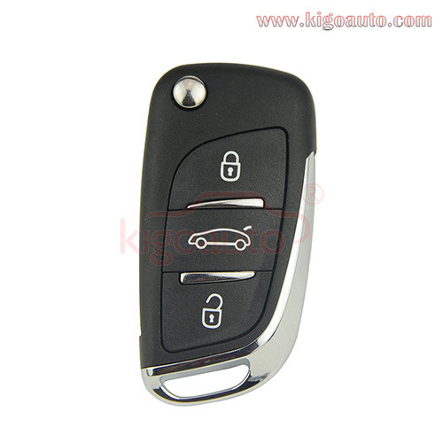 Flip key shell 3 button for Citroen Peugeot
