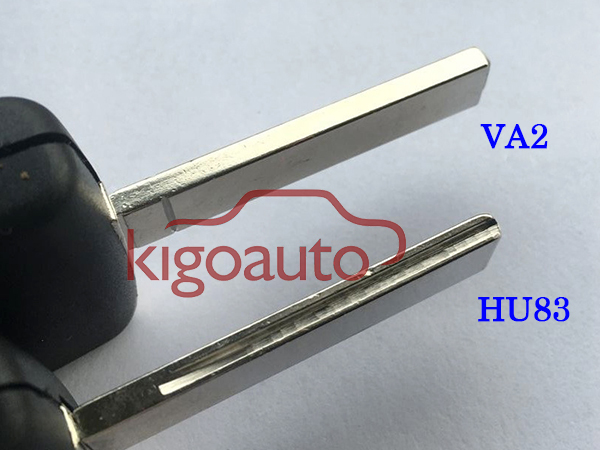 CE0536 flip key 2 button VA2 blade 434Mhz ASK FSK PCF961 chip for Peugeot 107 207 307 308 407 607 Citroen C2 C3 C4 C5 C6 C8