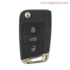 PN 5G6 959 752 AG flip remote key 3 button 433Mhz for VW Golf 7 2013 2014- Without KESSY