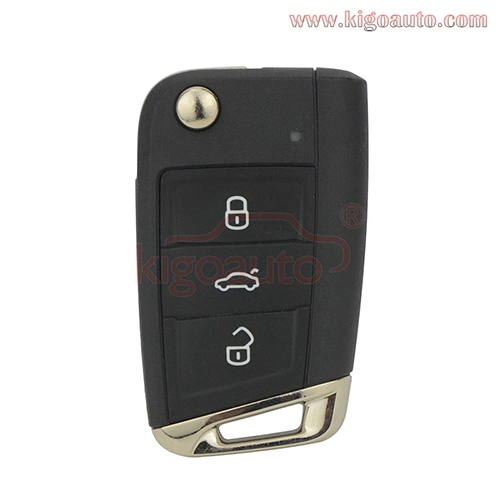 PN 5G6 959 753 AB =5G0 959 752 BC flip remote key 3 button 433Mhz for VW Golf 7 2013 2014-With KESSY