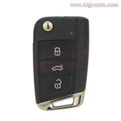 PN 5G6 959 753 AB =5G0 959 752 BC flip remote key 3 button 433Mhz for VW Golf 7 2013 2014-With KESSY