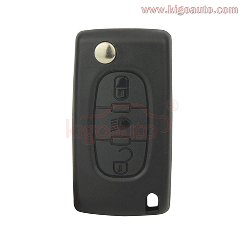 CE0536 flip key shell 3 button middle light VA2/HU83 blade for Peugeot 107 207 307 308 407 607 Citroen C2 C3 C4 C5 C6 C8