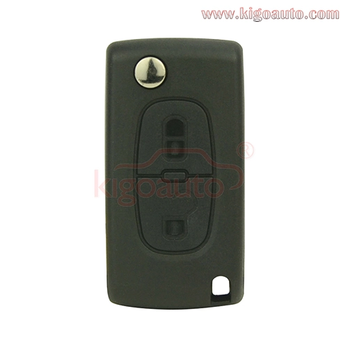 CE0536 Flip key shell 2 button VA2/HU83 blade for Peugeot 107 207 307 308 407 607 Citroen C2 C3 C4 C5 C6 C8