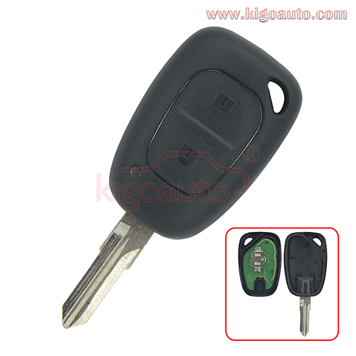 Remote key 434Mhz 2 button VAC102 blade for Renault Traffic Kangoo 2003-2007