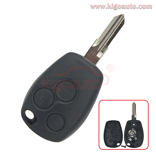 Remote key shell 3 button VAC102 blade for Renault Clio Modus Kangoo 2006-2012