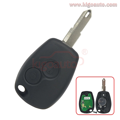 Remote key 2 button NE72 blade 434Mhz PCF7946/PCF7947 ASK for Renault Clio III Kangoo II Master Modus 2006-2010