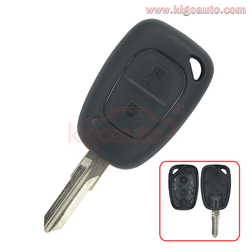 Remote key shell 2 button VAC102 blade for Renault Traffic Kangoo 2003-2007