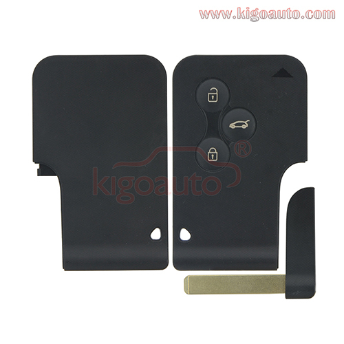 Smart key card case shell 3 button for Renault Megane II Megane 2 Scenic II Grand Scenic II 2003 2004 2005 2006 2007 2008