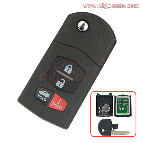 FCC BGBX1T478SKE12501 Flip remote key 4 button 315Mhz for Mazda 3 6 MX-5 Miata 2010 2011 2012 2013  SKE12501