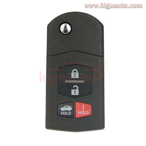 FCC SKE12501 Flip key shell 4 button for Mazda 3 6 MX-5 Miata 2006-2015 ...