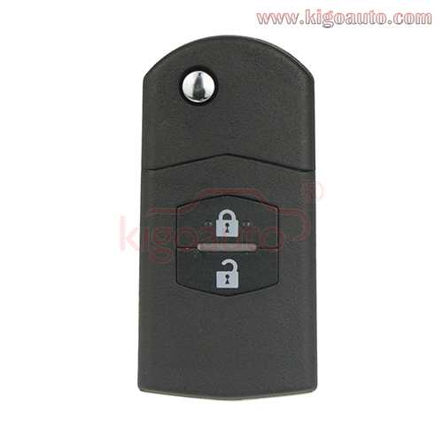 FCC ID SKE126-01 Flip remote key 2 button 433.4Mhz 315Mhz with 4D63 chip for Mazda 2 3 5 6 CX7 MX5 2006-2014 models without proximity keyless system