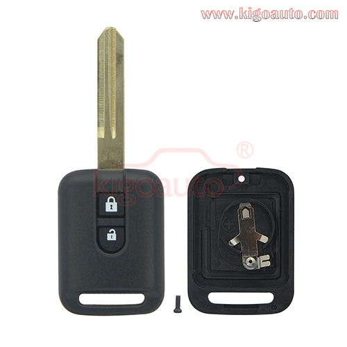 Remote key shell 2 button NSN14 for Nissan Micra Navara Almera Qashqai Patrol X-trail 2006-2012