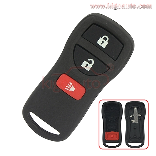 FCC KBRASTU15 Remote fob case 3 button for Nissan Xterra Pathfinder Frontier 2002 2003 2004