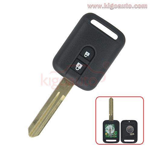 Remote key 2 button 315Mhz for Nissan Micra Navara Almera Qashqai Patrol X-trail