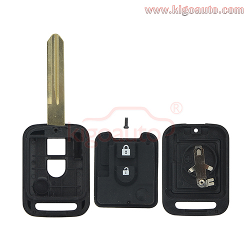 Remote key shell 2 button NSN14 for Nissan Micra Navara Almera Qashqai Patrol X-trail 2006-2012