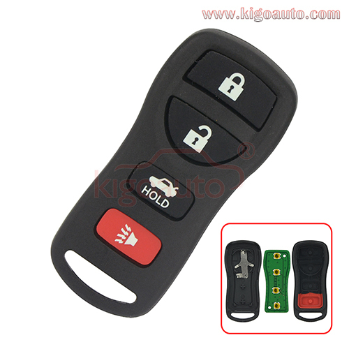 FCC KBRASTU15 Remote fob 4 button 315Mhz 434mhz for Nissan 350Z Altima  Armada Maxima Quest 2002-2009 PN 28268-C991A