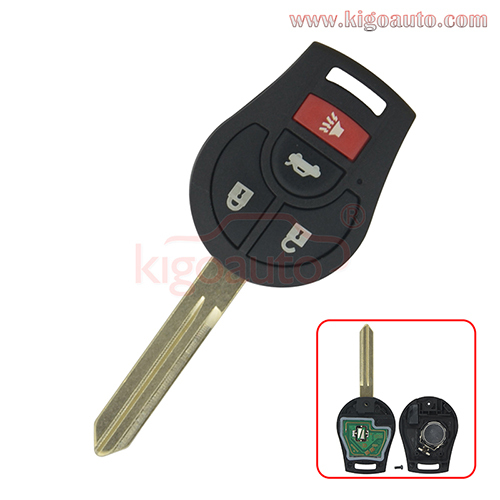 P/N H0561-C993A Remote key 4 button 315Mhz with 46 chip for Nissan Sentra 370Z Cube FCC CWTWB1U751