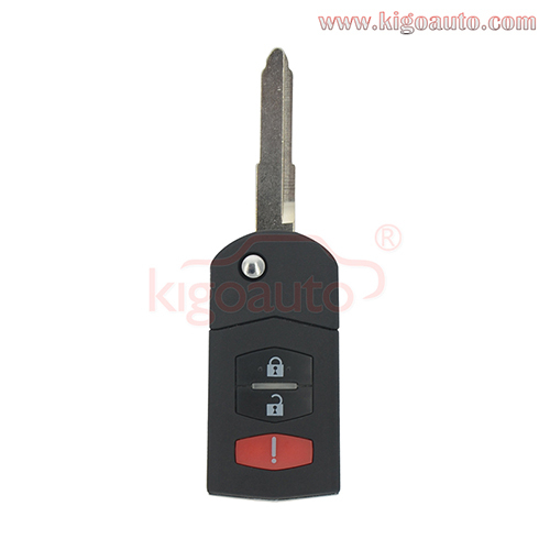 FCC BGBX1T478SKE12501 flip remote key 2button with panic 315Mhz for Mazda 2 5 CX-7 CX-9 2007-2012 SKE125-01