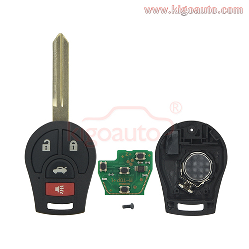 P/N H0561-C993A Remote key 4 button 315Mhz with 46 chip for Nissan Sentra 370Z Cube FCC CWTWB1U751