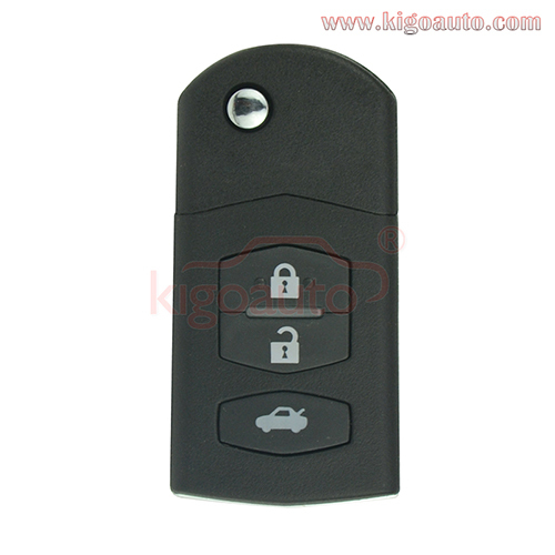 FCC SKE126 – 01 Flip key shell 3 button for Mazda 2  3  5  6  MX5 CX7 2005-2015 remote key case