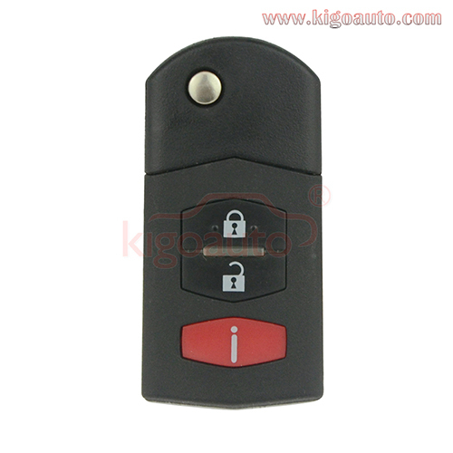 FCC BGBX1T478SKE125-01 Flip key shell 3 button for Mazda 2 5 CX-7 CX-9 2006-2015 remote key case