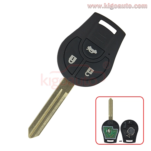 FCC CWTWB1U761 Remote key 3 button 434mhz 46 chip for Nissan 350Z Sentra Maxima Armada Altima 2007