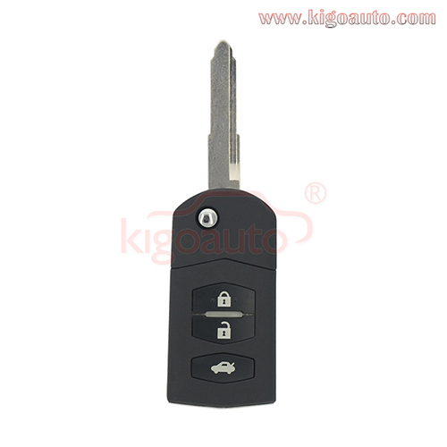 FCC SKE126 – 01 Flip key shell 3 button for Mazda 2  3  5  6  MX5 CX7 2005-2015 remote key case